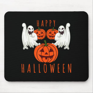 Mousepad abóbora cara de Halloween fantasmas assustadores a