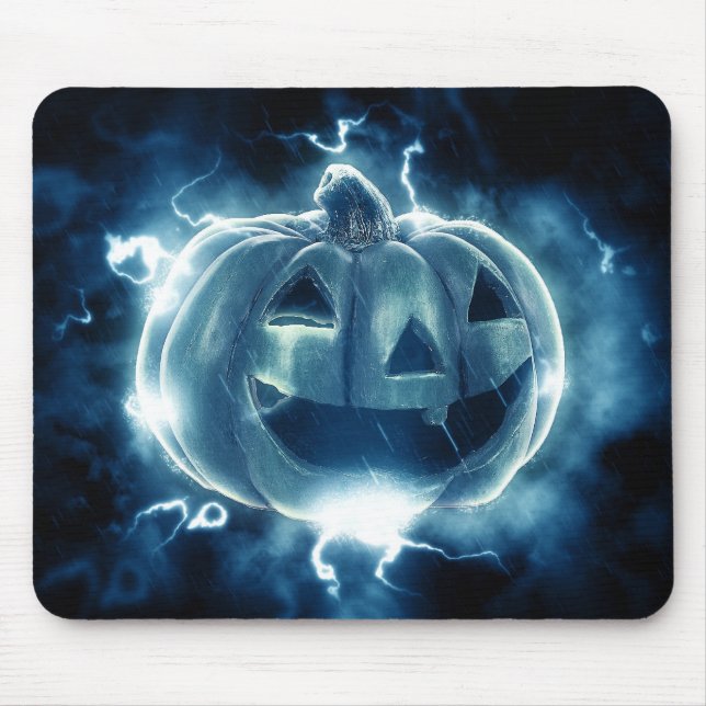 Mousepad abóbora de Halloween na chuva (Frente)
