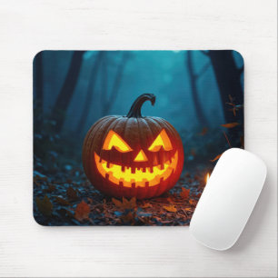 Mousepad Abóbora de Halloween na Floresta