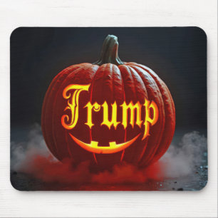 Mousepad Abóbora de Halloween Trump na Névoa