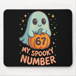 Mousepad Abóbora fantasma kawaii fofa 67 meme matemática en