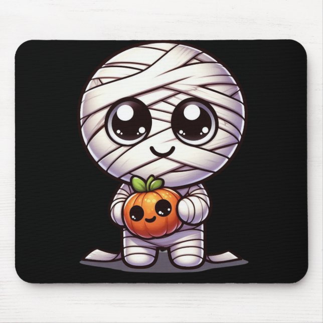 Mousepad Abóbora/múmia do Dia das Bruxas (Frente)