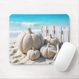 Mousepad Abóboras de Areia de Praia e Estrela do Mar