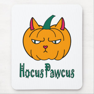 Mousepad Abracadabra Halloween abóbora gato gengibre mágica