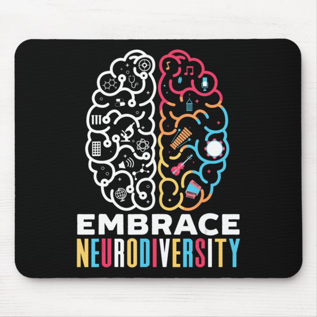 Mousepad Abraçar Design de Neurodiversidade para um Awarene (Frente)