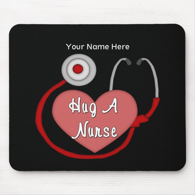 Mousepad Abrace uma enfermeira (personalizada) (Frente)