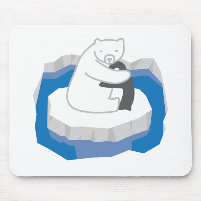 Mousepad Abraço de urso polar (Frente)