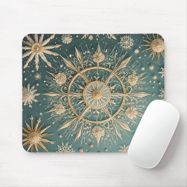 Mousepad Abraço do Ouro de inverno: Serenata com floco de n (Com mouse)