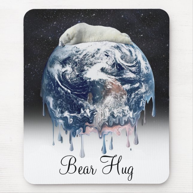 Mousepad Abraço do Urso da Terra (com fundo de meio Univers (Frente)
