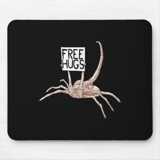 Mousepad Abraços Gratuitos Alienígena Vintage Design Para H (Frente)