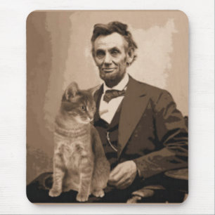 Mousepad Abraham Lincoln e seu gato "Dixie "