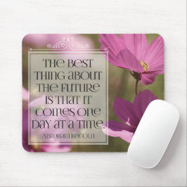 Mousepad Abraham Lincoln Inspirational Cote "O futuro"