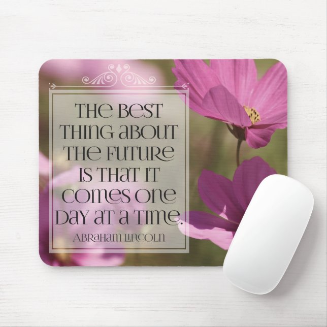 Mousepad Abraham Lincoln Inspirational Cote "O futuro" (Com mouse)