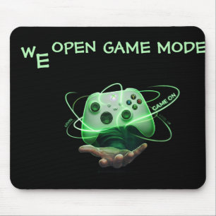 Mousepad "Abrimos o Modo de Jogo" Controlador Neon Flutuant