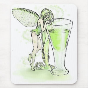 Mousepad Absinthe La Fee Verte Fairy With Glass (sem texto)