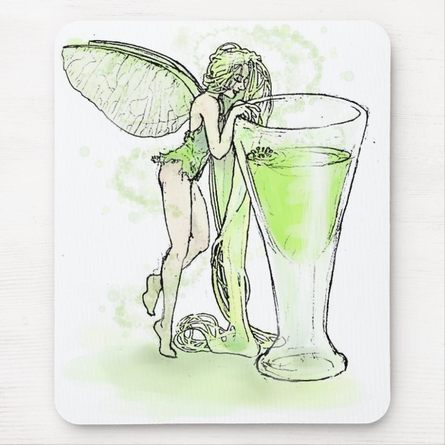 Mousepad Absinthe La Fee Verte Fairy With Glass (sem texto) (Frente)