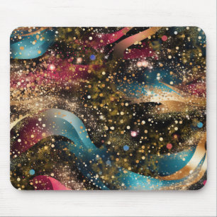 Mousepad Abstração Cósmica Poeira Dourada