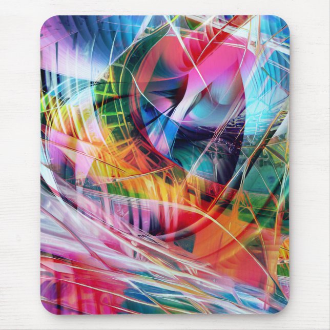 Mousepad Abstração de Linhas Dinâmicas (Frente)