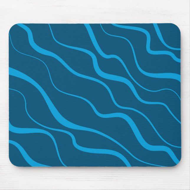 Mousepad Abstração de ondas legal, simples, moderna (Frente)