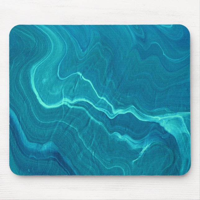 Mousepad Abstração do Mármore de Agato Verde do Mar (Frente)