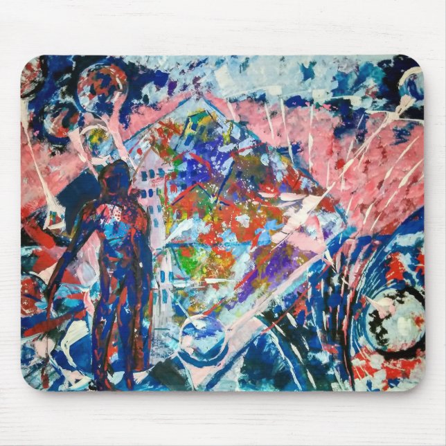 Mousepad abstração, espaço, universo, aliens (Frente)