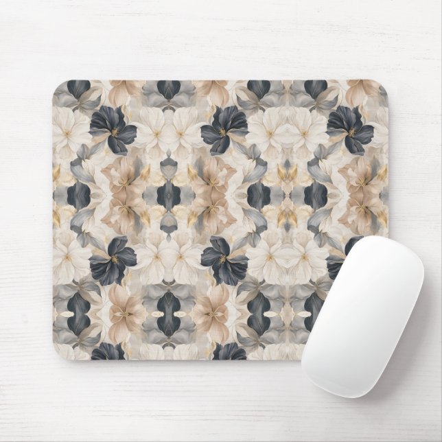 Mousepad Abstração Floral Artística Premium (Com mouse)