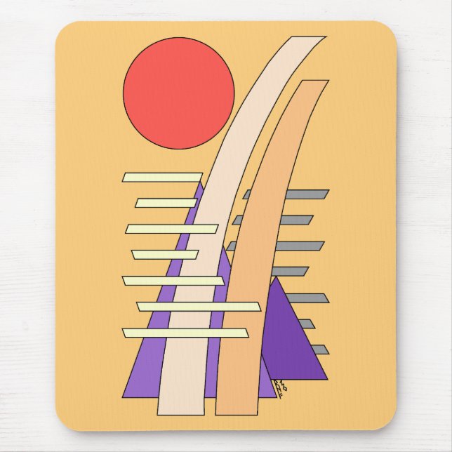 Mousepad Abstract Sun, Shadows, Reflections, and Structures (Frente)