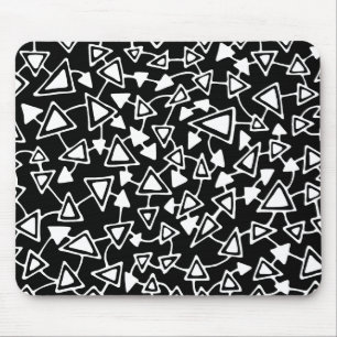 Mousepad Abstrato 021112 - Branco no preto