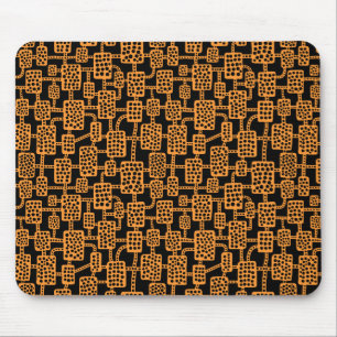 Mousepad Abstrato 041113 - Luz - laranja no preto