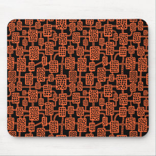 Mousepad Abstrato 041113 - Outono Laranja em Preto