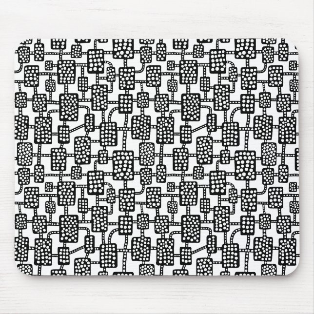 Mousepad Abstrato 041113 - Preto em branco (Frente)