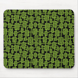 Mousepad Abstrato 041113 - Verde marciano no preto