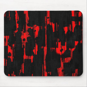 Mousepad Abstrato a preto - vermelho