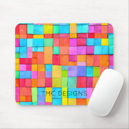 Mousepad Abstrato Art Colorida NAME Office Home School Dive