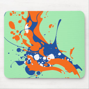 Mousepad Abstrato Art Mint Green Moderna Pintura de Arte