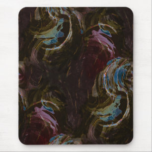 Mousepad Abstrato Atômico Preto Retroativo