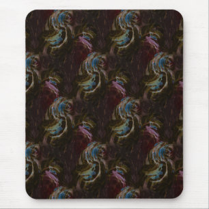 Mousepad Abstrato Atômico Preto Retroativo