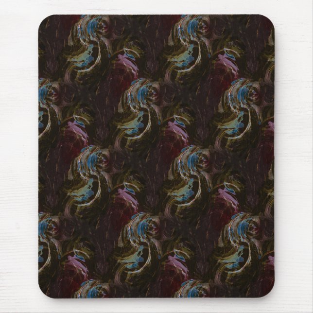 Mousepad Abstrato Atômico Preto Retroativo (Frente)