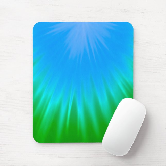 Mousepad Abstrato Azul e Verde (Com mouse)