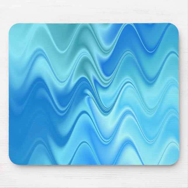 Mousepad Abstrato Azul ondulado (Frente)