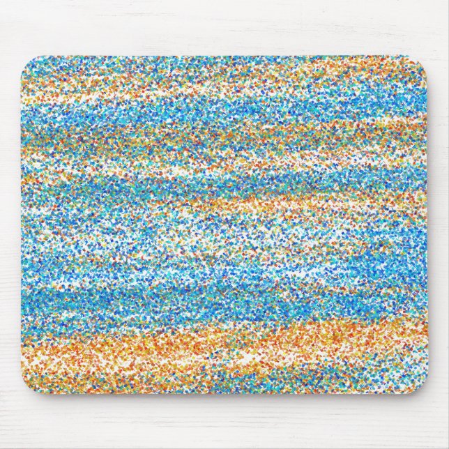 Mousepad Abstrato brilhante azul Dourado (Frente)