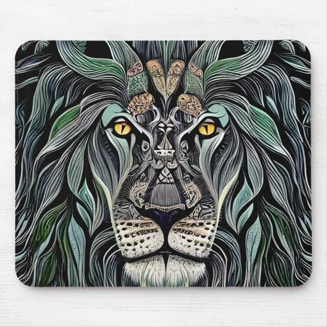 Mousepad Abstrato Chique King Lion (Frente)
