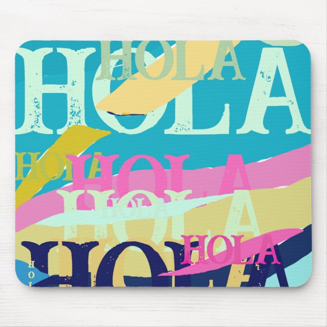 Mousepad Abstrato Colorful Hola (Frente)