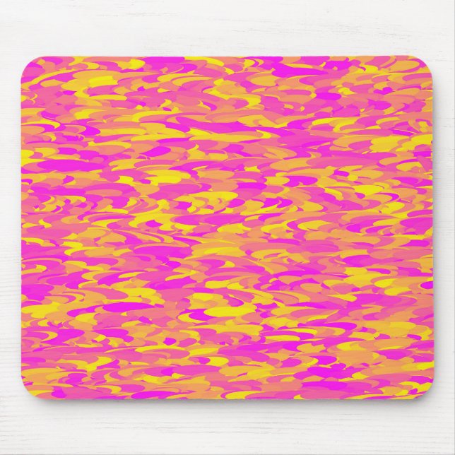 Mousepad Abstrato cor-de-rosa amarelo-amarelo (Frente)
