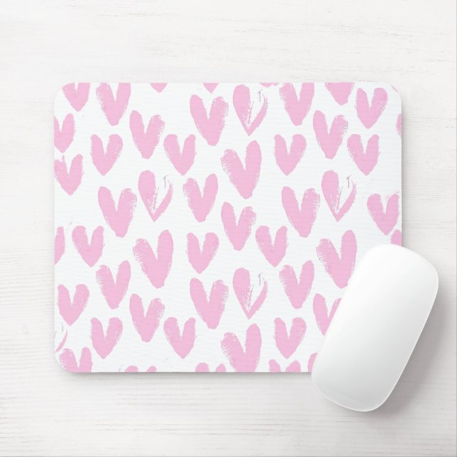 Mousepad Abstrato cor-de-rosa em branco (Com mouse)