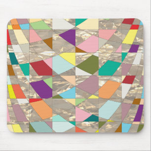Mousepad Abstrato Cores Douradas
