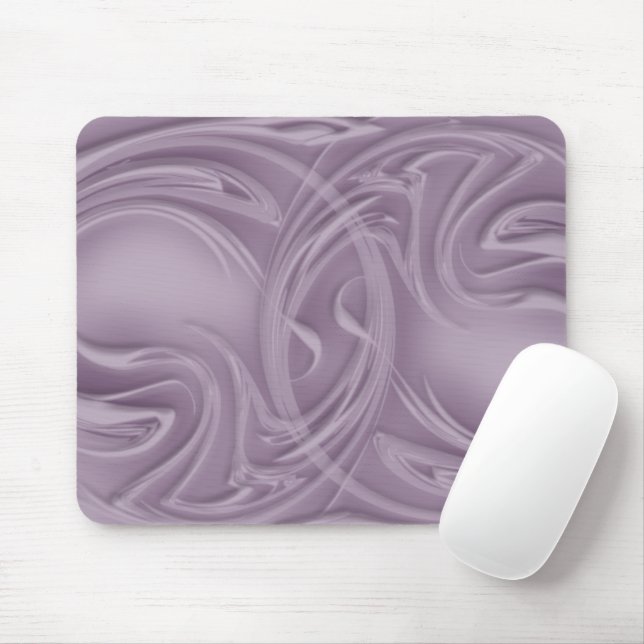 Mousepad Abstrato Curls Sobre Trabalho de arte Roxo (Com mouse)