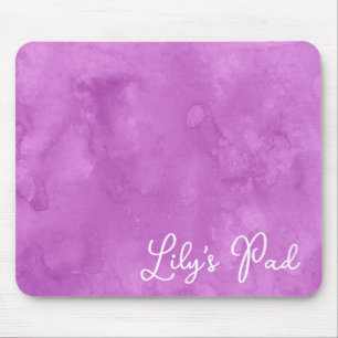 Mousepad Abstrato de Aquarela Rosa