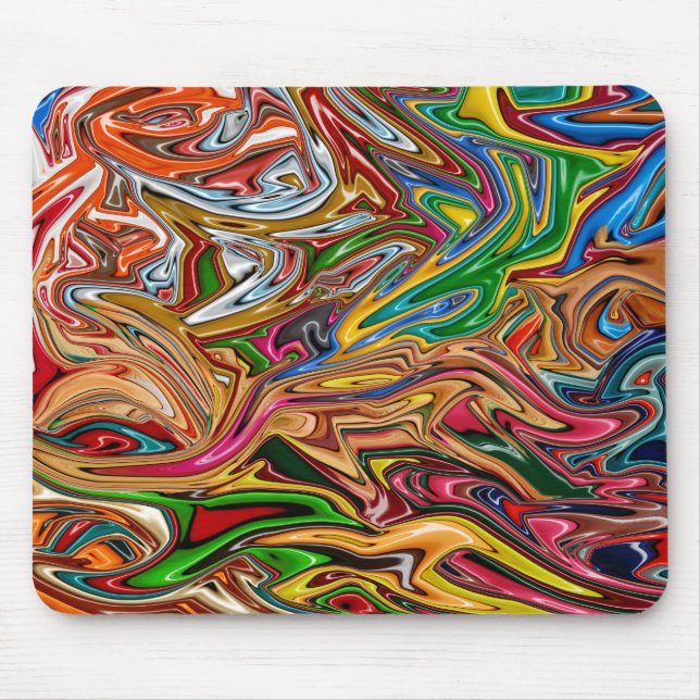 Mousepad Abstrato de arte colorida (Frente)
