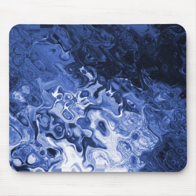Mousepad Abstrato de árvore azul (Frente)